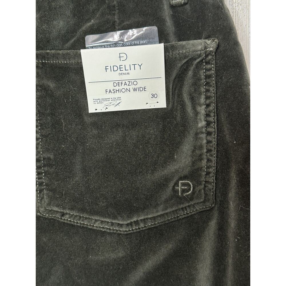 Fidelity wide leg Deep Sage Velour Velvet mid bootcut jeans 30 Anthropologie$228 - Picture 13 of 16